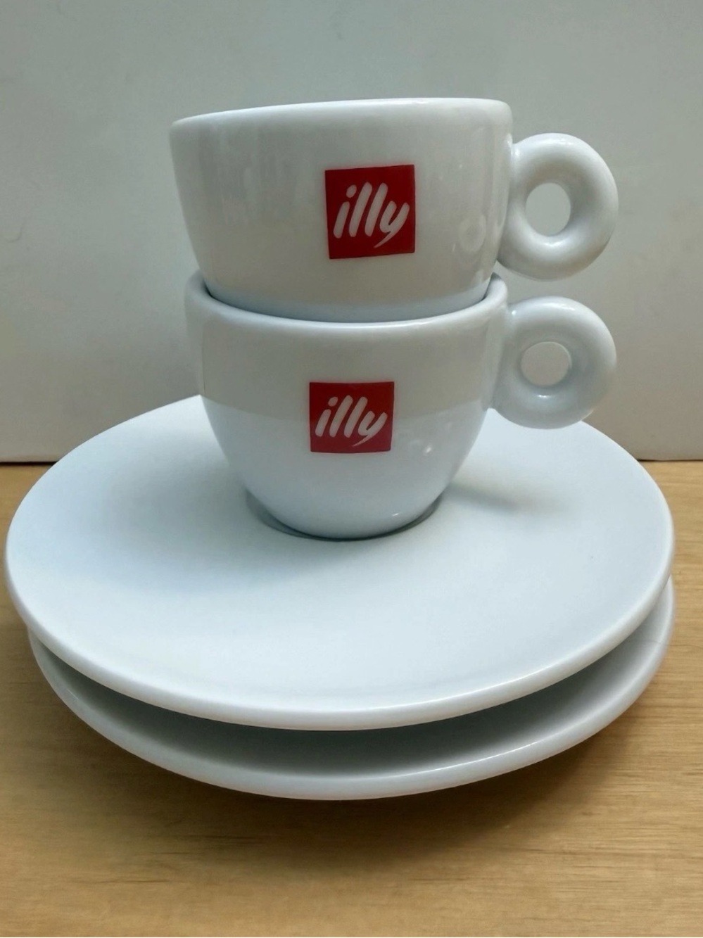 illy Cappuccino Coffee Cup & Saucer ~ Set of 2